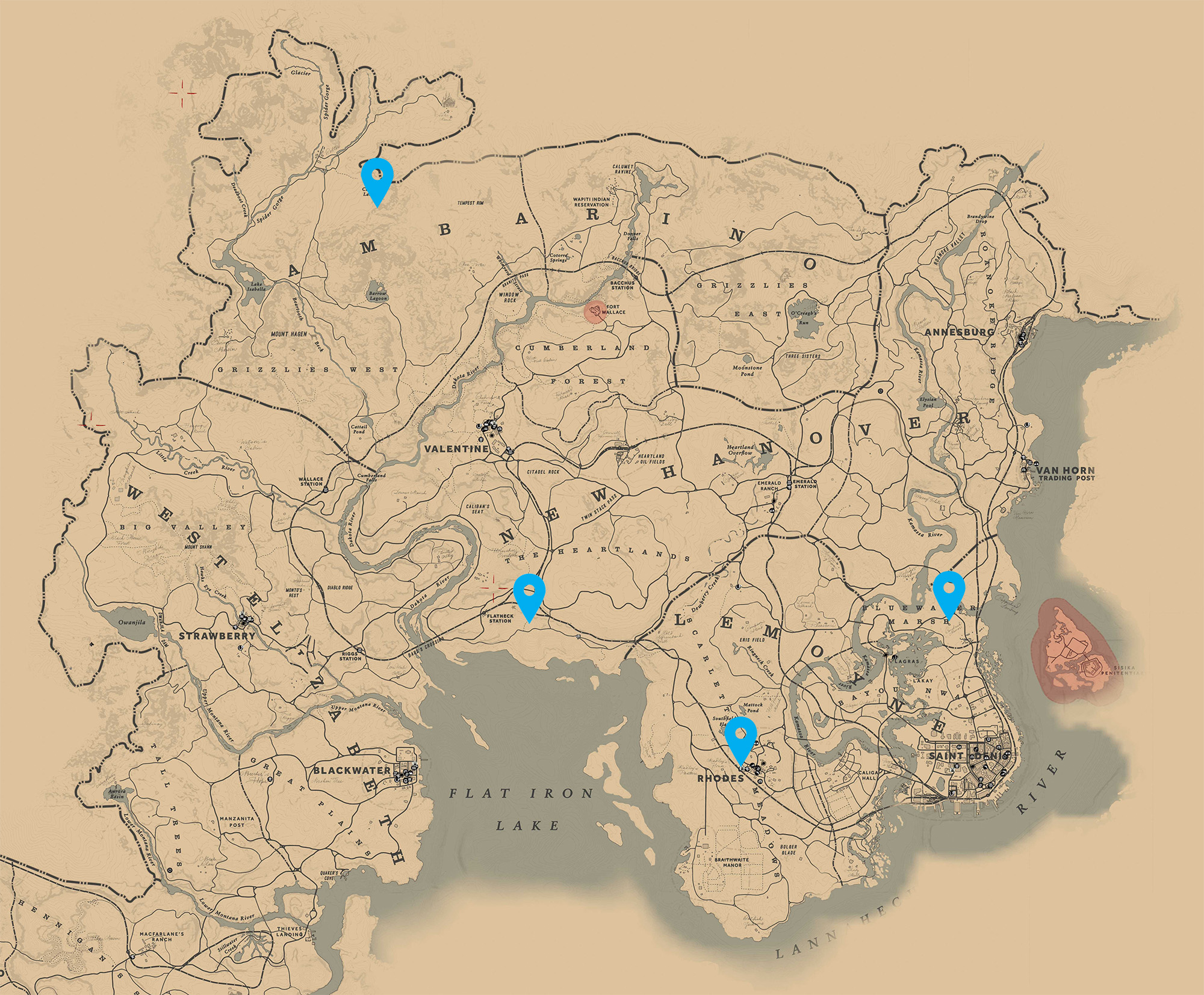 Rdr2 Card Locations Map